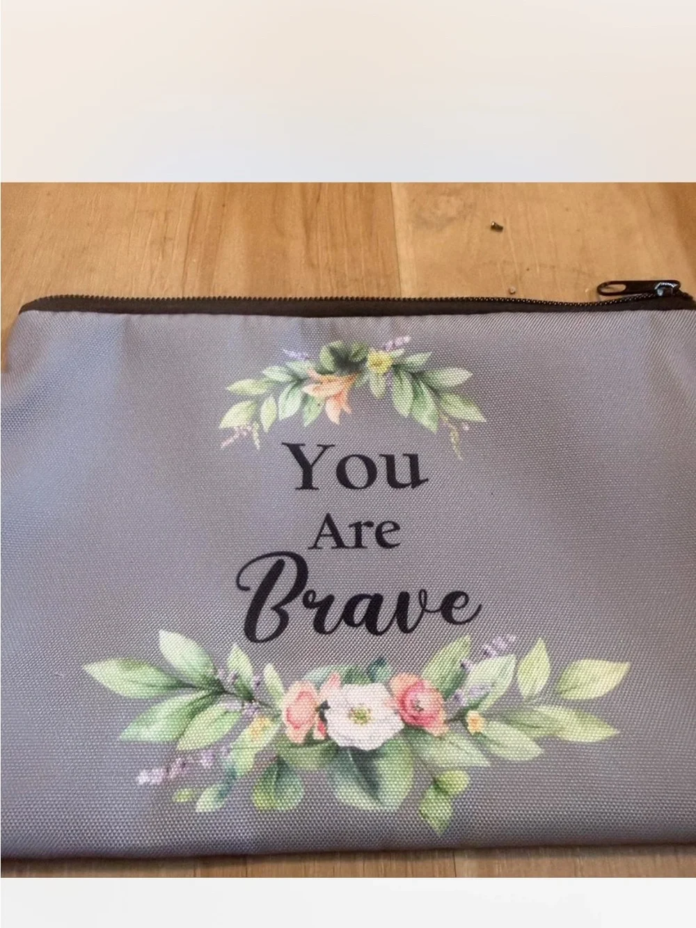 Source Unknown Gray Floral 